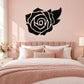 Black rose flower wall decal with layered petals
