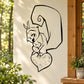 Black outline squirrel decal on heart shape