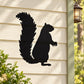 Black standing squirrel silhouette wall decal