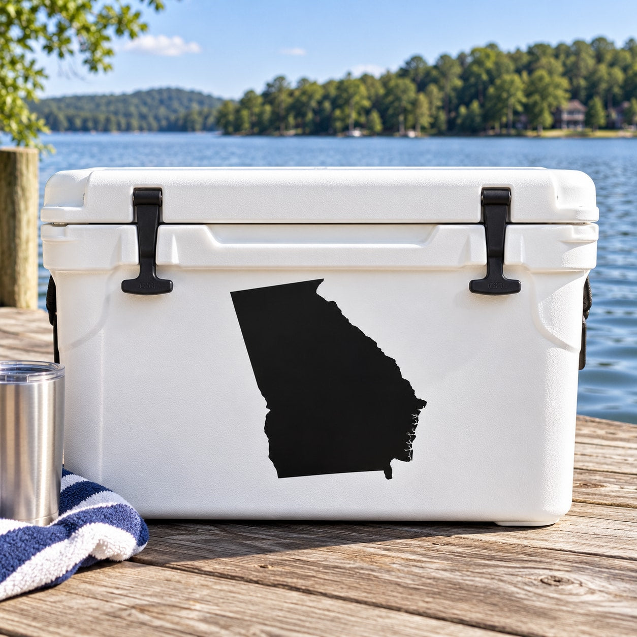 Black Georgia state silhouette decal sticker