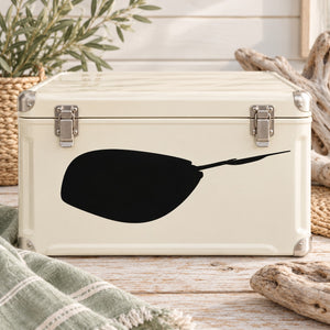 Round stingray decal: black stingray silhouette inside a round shape