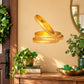 St. Patrick's Day wall sticker with three-leaf clover on gold coin stack