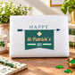 St. Patrick's Day arrow banner decal with Happy text and clover