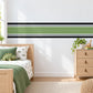 Vinyl wall stripe pinstriping roll with thin alternating black and white horizontal bands