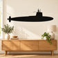 Skipjack class submarine wall decal, black silhouette with periscope details