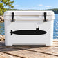 Black Thresher-class submarine decal silhouette on a white cooler