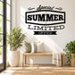 Black-and-white wall decal reading 'Special SUMMER LIMITED OFFER'.