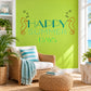 Sea horse wall decal with Happy Summer Days text and red seahorses