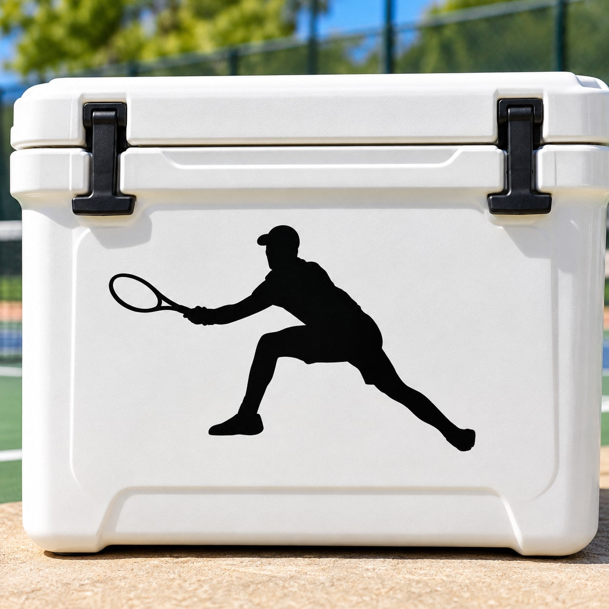 Tennis Wall Decal - Vinyl Decal - Car Decal - Vd001 — illustrative vinyl decal application mockup. Surrounding objects are not included.