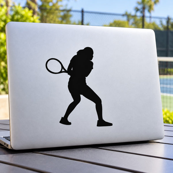 Tennis Wall Decal - Vinyl Decal - Car Decal - Vd012 — illustrative vinyl decal application mockup. Surrounding objects are not included.