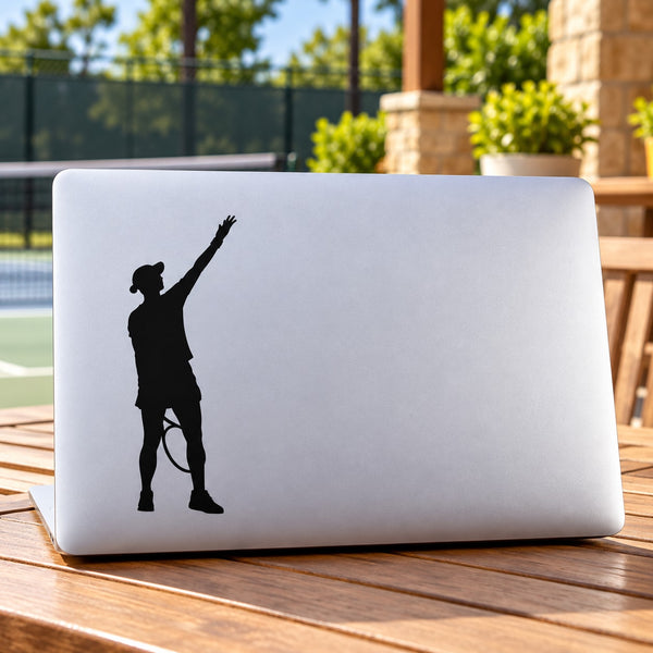 Tennis Wall Decal - Vinyl Decal - Car Decal - Vd016 — illustrative vinyl decal application mockup. Surrounding objects are not included.