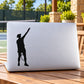Tennis Wall Decal - Vinyl Decal - Car Decal - Vd016 — illustrative vinyl decal application mockup. Surrounding objects are not included.