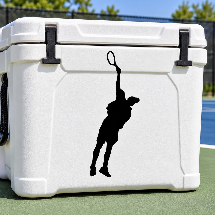 Tennis Wall Decal - Vinyl Decal - Car Decal - Vd017 — illustrative vinyl decal application mockup. Surrounding objects are not included.