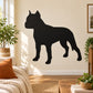 Black American Staffordshire terrier silhouette wall decal
