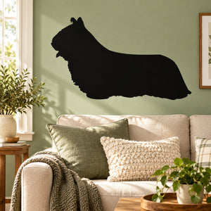 Black terrier dog wall decal silhouette