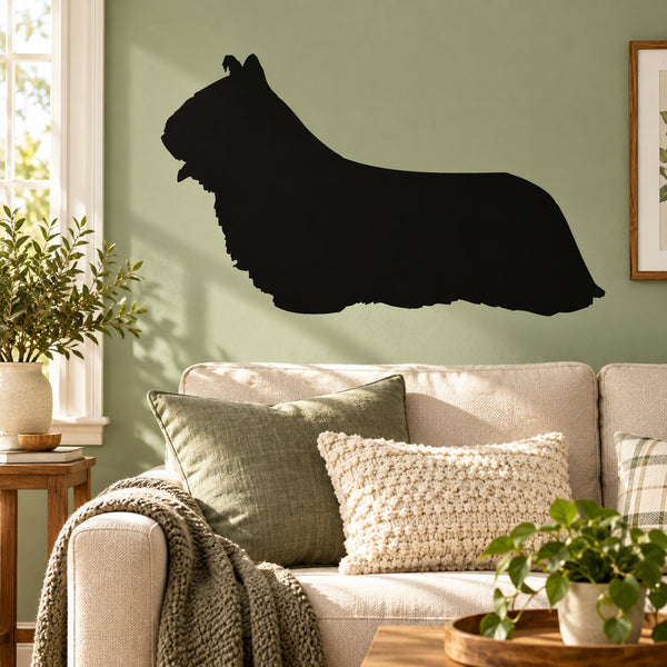 Black terrier dog wall decal silhouette