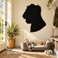 West Highland white terrier head silhouette vinyl decal, black