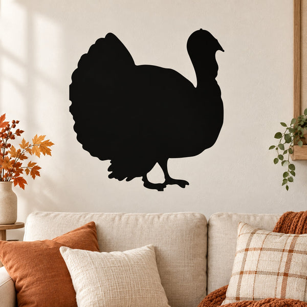Black turkey silhouette wall decal