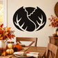 Thanksgiving lettuce decal: black circular leafy emblem graphic