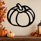 Black pumpkin outline decal for Thanksgiving home decor