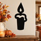Black melting candle silhouette decal