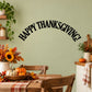 Happy Thanksgiving arc wall decal with bold black lettering