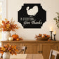 Black Thanksgiving turkey wall decal with “In Everything Give Thanks” lettering