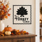 Thanksgiving turkey frame decal with black turkey silhouette and "It's Turkey Time" text