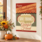 Thanksgiving typography sticker: Happy Thanksgiving, Give Thanks with a Grateful Heart