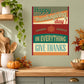 Thanksgiving sticker: 'Happy Thanksgiving day!' and 'In Everything Give Thanks'