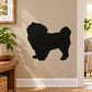 Black Tibetan spaniel dog silhouette decal