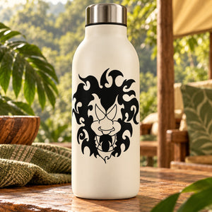Black tiger head decal with ornate flowing mane and scroll accents