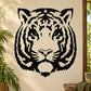 Tiger head decal sticker, black