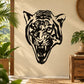 Tiger head decal, black snarling tiger face wall sticker