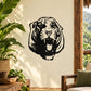 Black tiger head decal with roaring face and bold line art