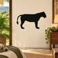 Black standing lion silhouette wall decal, simple graphic shape