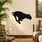 Black tiger ready-to-jump wall decal silhouette