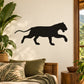 Playful tiger wall decal with black silhouette