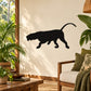 Black sneaking tiger wall decal silhouette