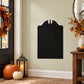 Black tombstone wall decal with silhouette candle ornament, Halloween house decor