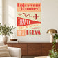 Rectangular travel quote sticker with “Enjoy your journey” and airplane icon