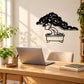 Banzai Tree Wall Decal - Vinyl Decal - Car Decal - MC08 — illustrative vinyl decal application mockup. Surrounding objects are not included.