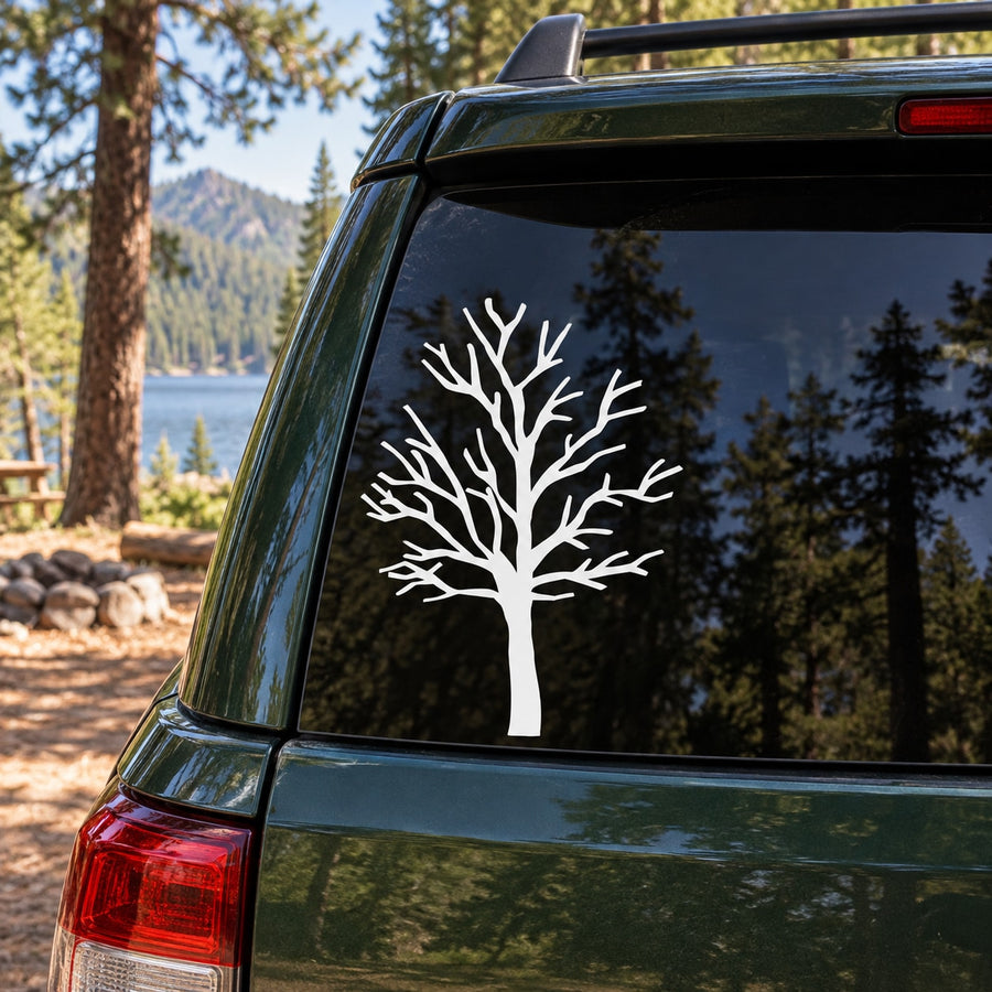 Bare Tree Wall Decal - Vinyl Decal - Car Decal - MC37 — illustrative vinyl decal application mockup. Surrounding objects are not included.