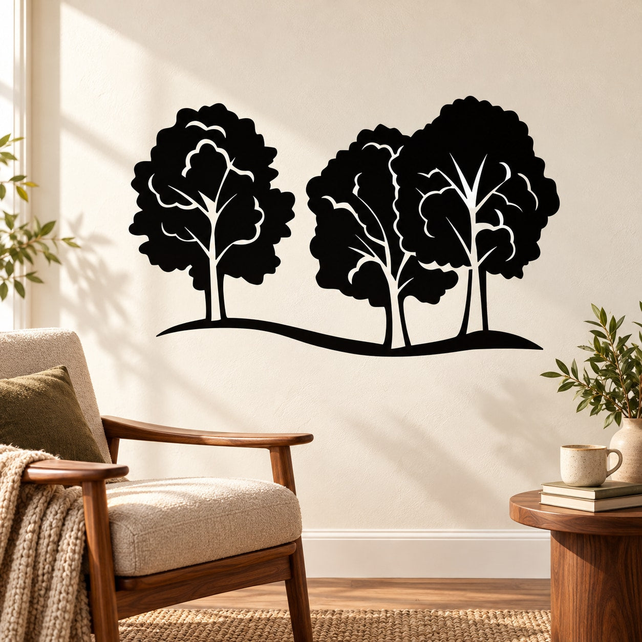 Tree Wall Decal - Vinyl Decal - Car Decal - MC47 — illustrative vinyl decal application mockup. Surrounding objects are not included.