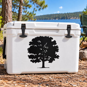 Black tree silhouette vinyl decal sticker