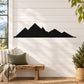 Black mountain range wall decal with layered peaks silhouette