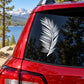 White palm tree frond vinyl wall decal sticker for car windows