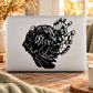 Turkey decal with bold black illustrated turkey design