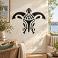 Black cut-style sea turtle decal with detailed shell and flippers
