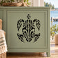 Black tribal sea turtle vinyl wall decal with stylized shell and flippers